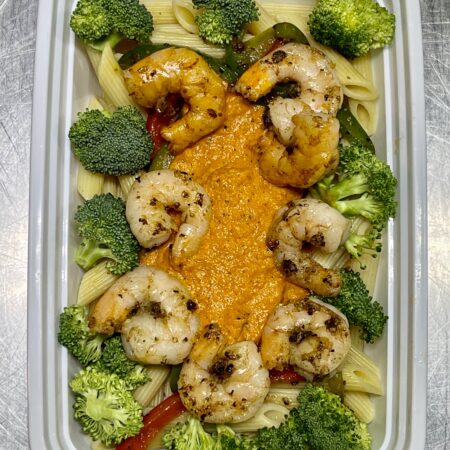 shrimp and veggie pasta